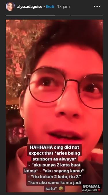 Al Ghazali gombal pada Alyssa Daguise