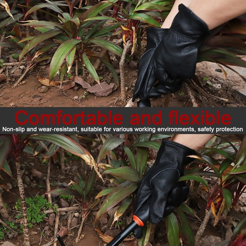 Men Black Leather Gloves