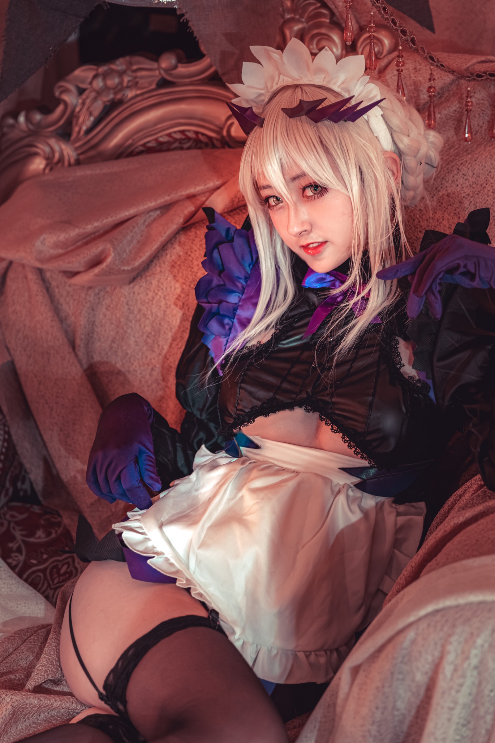 冬马路纱 黑枪呆 Cosplay 写真合集｜FGO 阿尔托莉雅 黑化版 图集＋视频（40P＋1V｜685MB）插图5