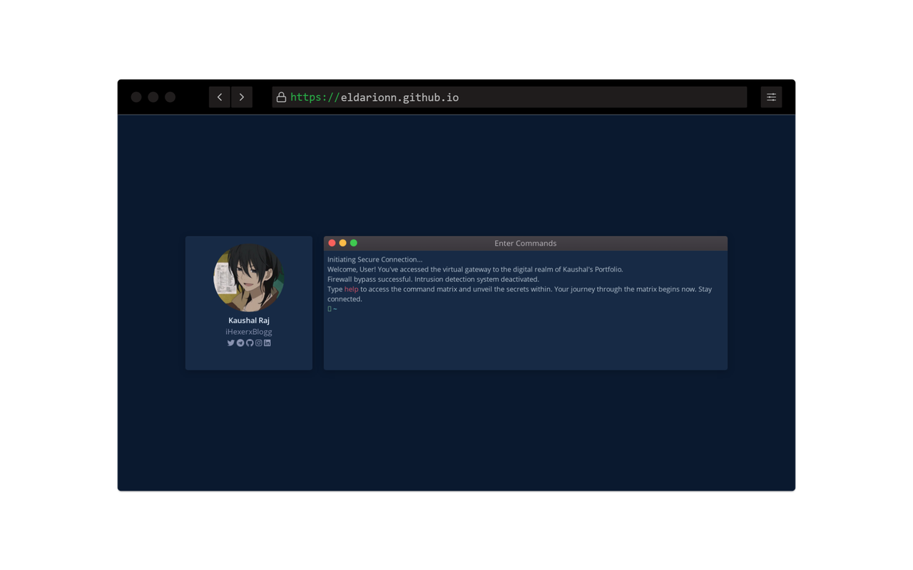 Portfolio Screenshot