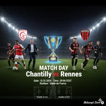 مباراة شانتيلي ورين كأس فرنسا اليوم