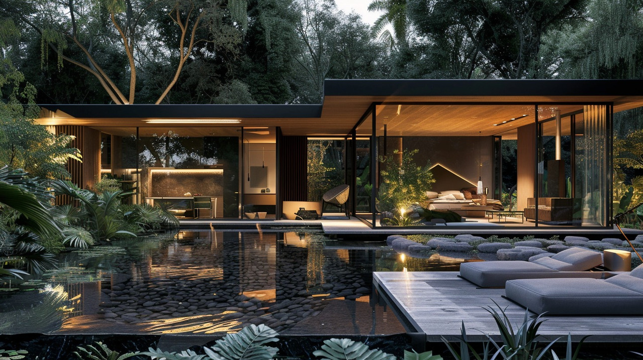 Another view of a modern residential house