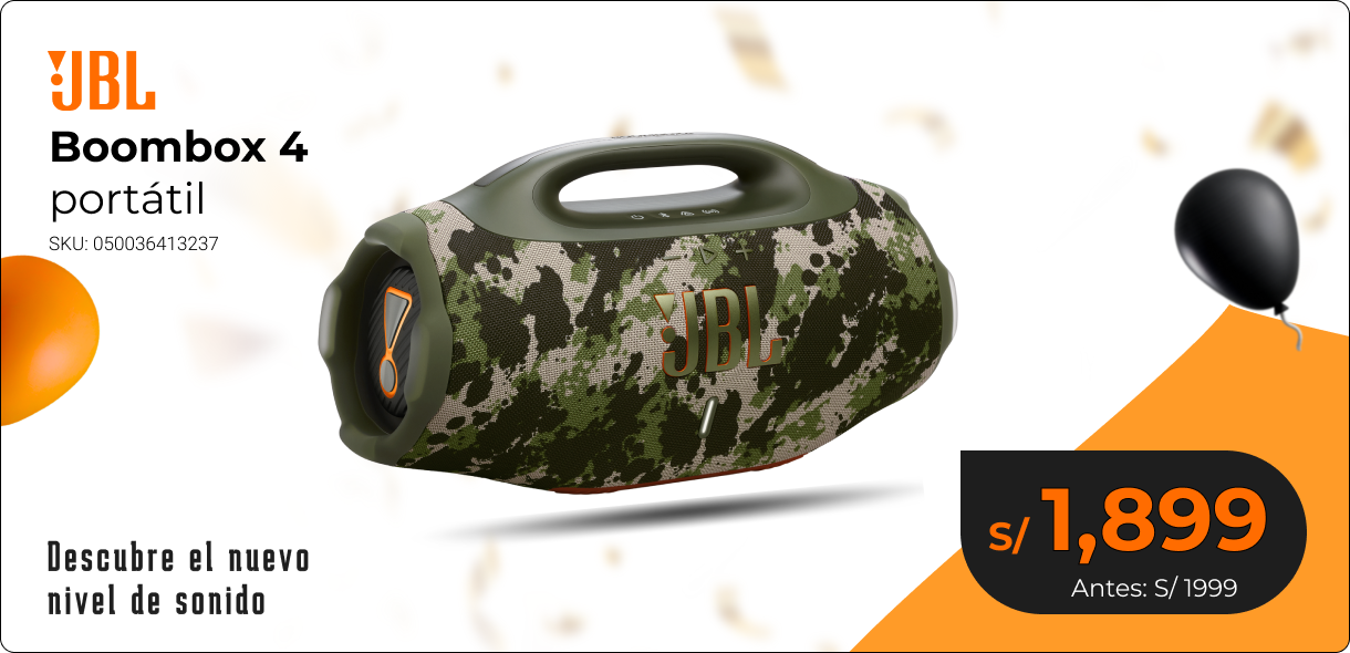 Parlante JBL Boombox 4 Bluetooth con hasta 28 horas de batería