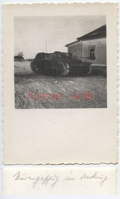 Foto Wehrmacht Russland Panzer Jäger Abtl.127 Winter 43 Stug Stu
