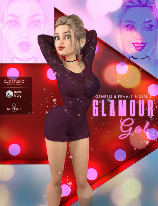 Z Glamour Gal - Poses and Expressions for The Girl 8 and Genesis 8 Female