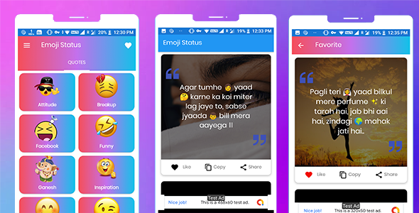 Emoji Status - 10000+ status Inbuilt, Ready to Publish