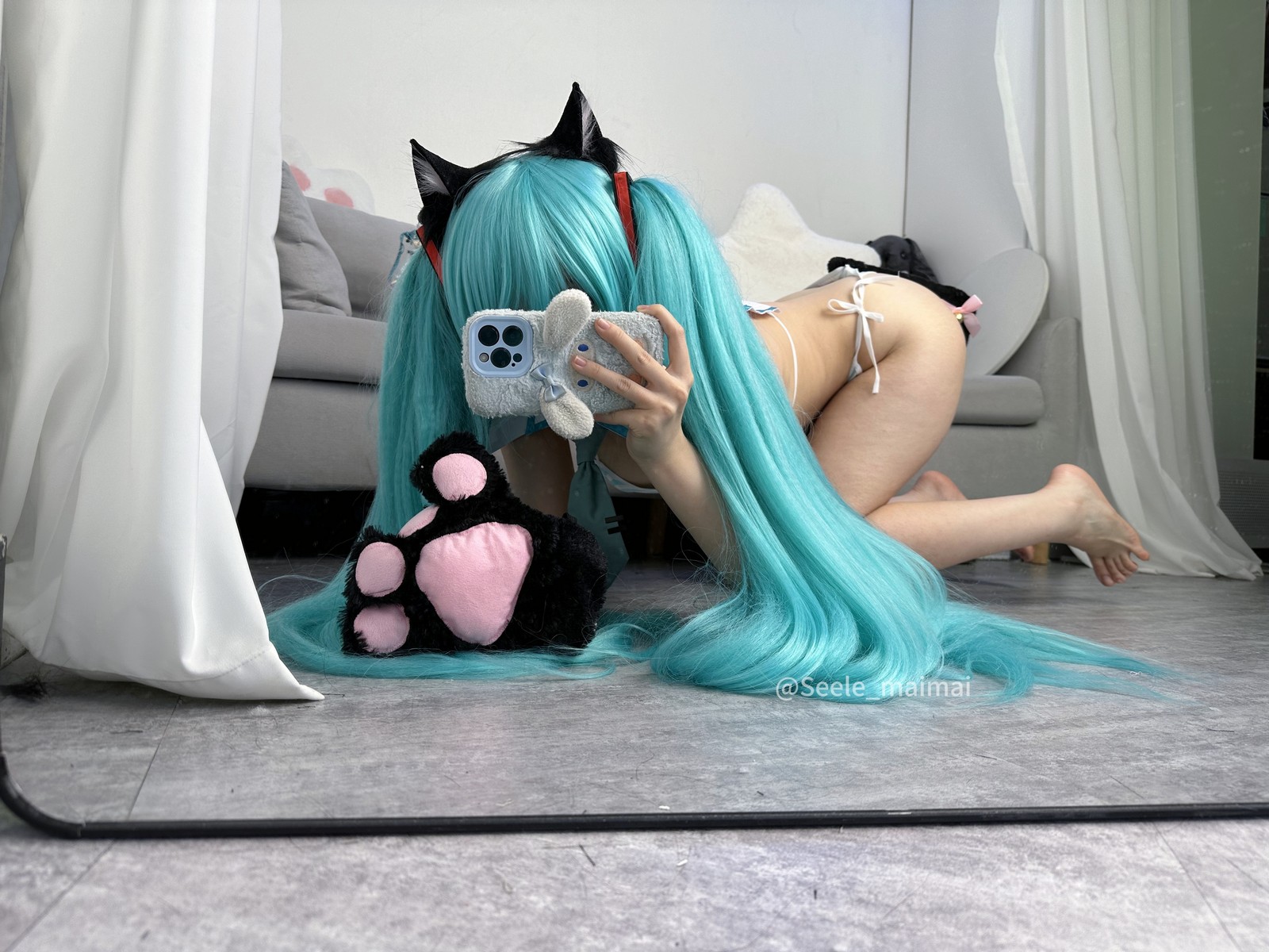 Seele麦麦初音未来主题写真｜可爱蓝系高清图包（80P-273MB）插图5