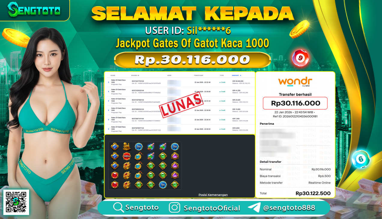 BUKTI PEMBAYARAN SLOT GATES OF GATOT KACA 1000 