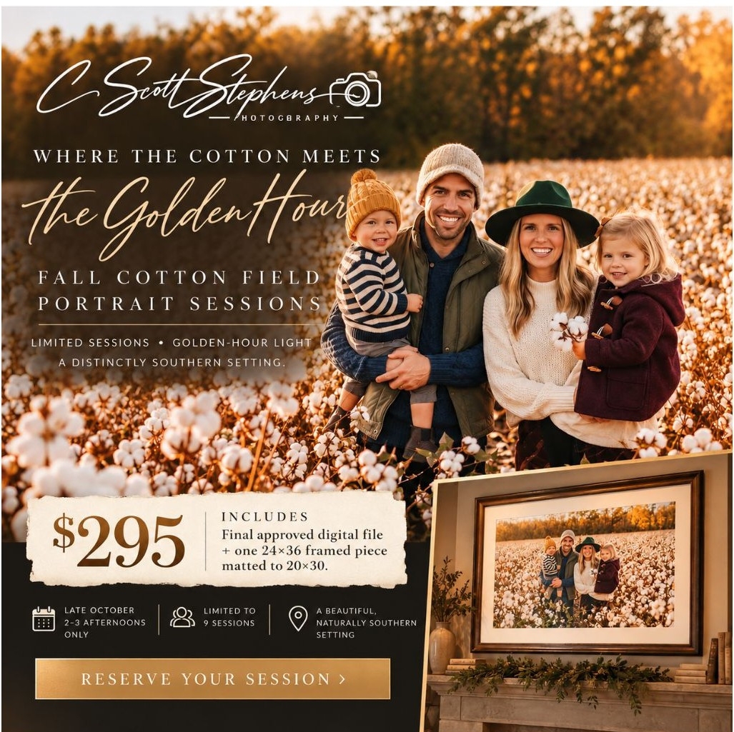 Fall Cotton Field Portrait Sessions — C. Scott Stephens Photography