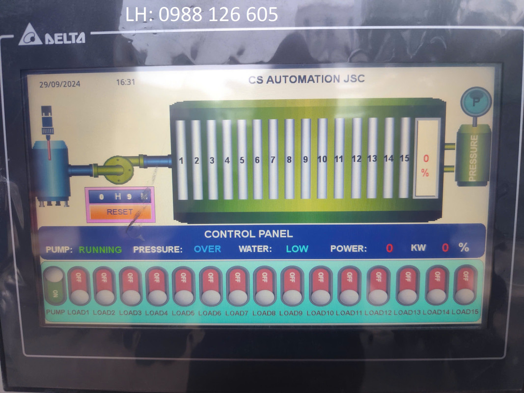 nồi hơi điện điều khiển plc