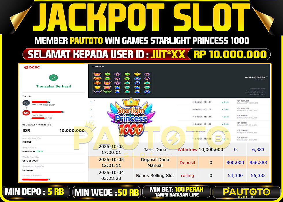 BUKTI JACKPOT LUNAS PAUTOTO