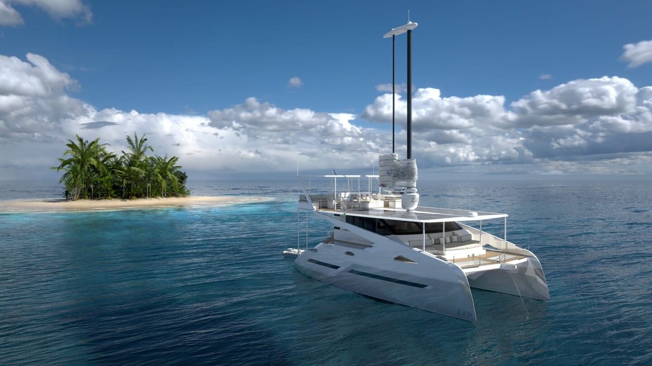 nuovo zen50 yacht elettrico solare catamarano