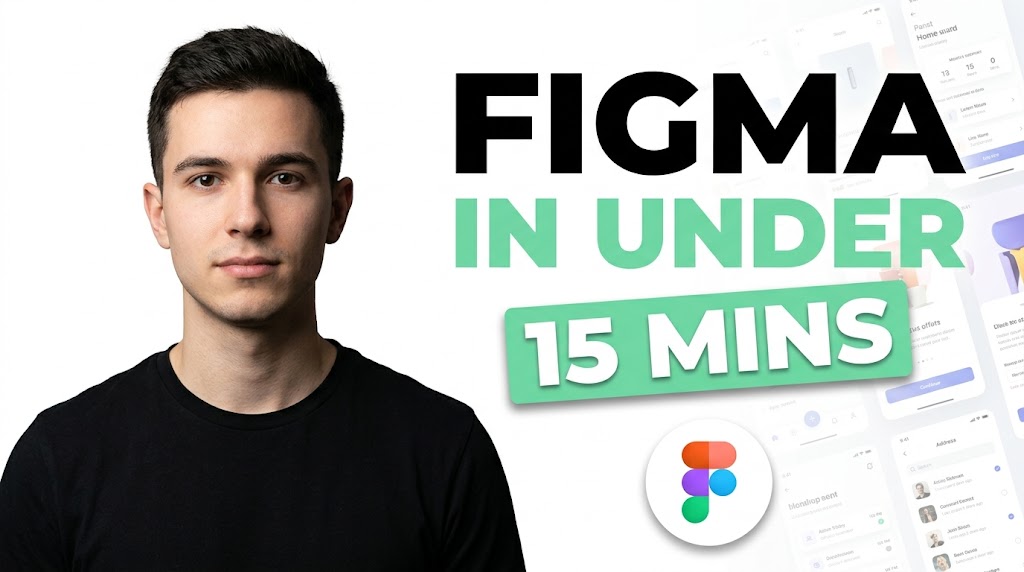 Result of: YouTube Thumbnail Prompt – Learn Figma in Under 15 Minutes