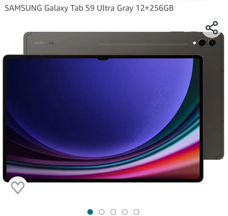 Amazon Tablet Samsung Galaxy Tab S9 Ultra 256gb 14,400 ya lo menos