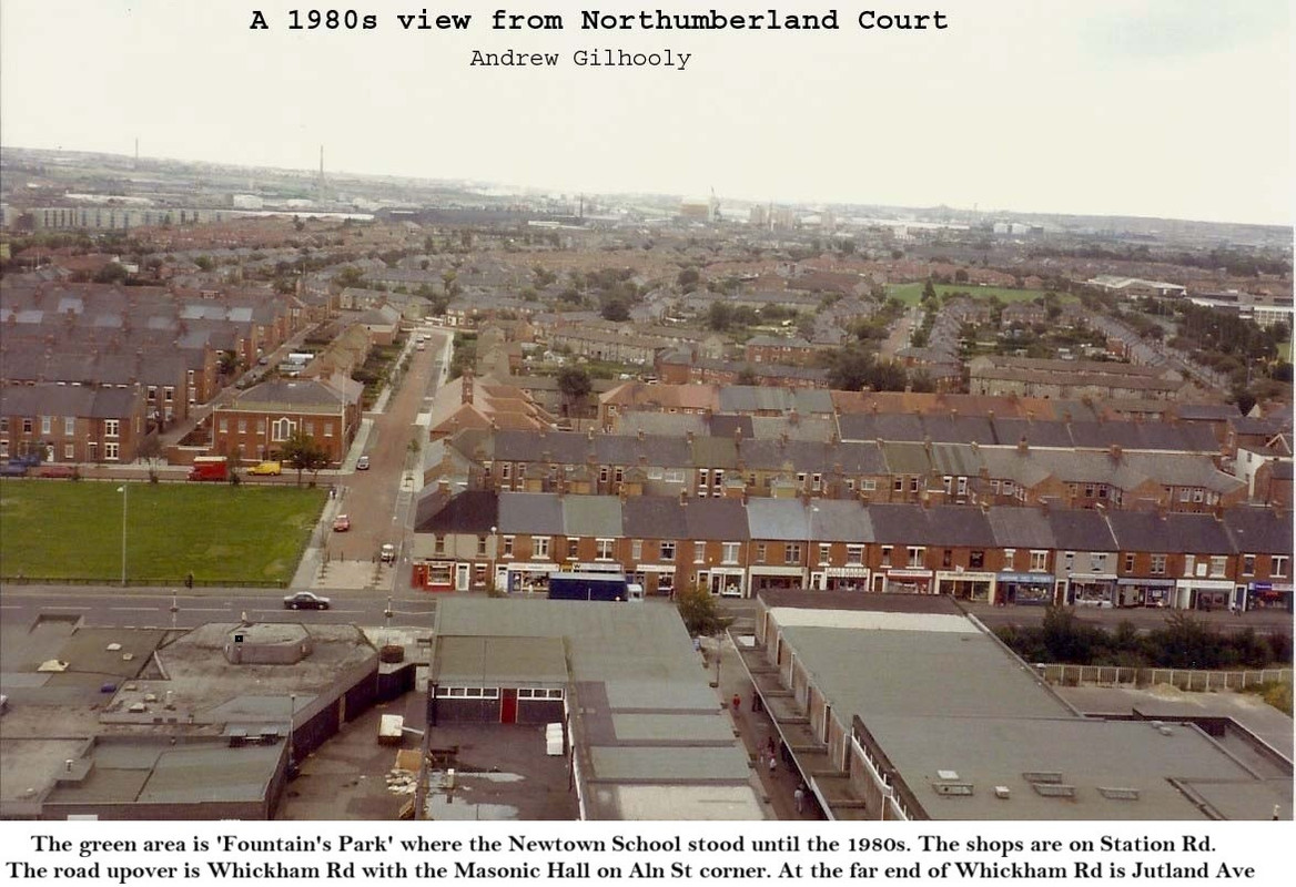 Station-Road  from Northumberland Court 1980s