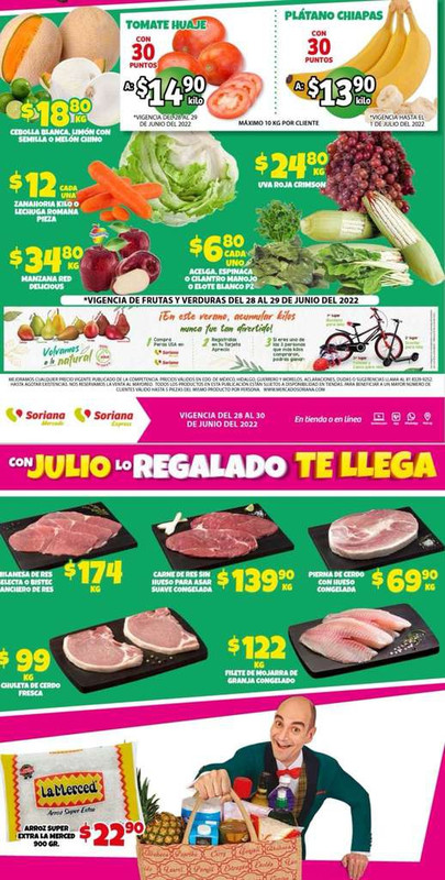 Soriana Mercado y Express: Frescura de Mercado 28 y 29 Junio 