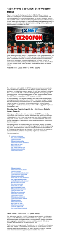 1x Bet Promo Code 2026 130 Casino 150 FS