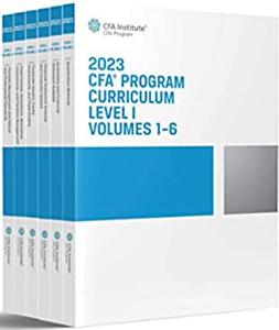 2023 CFA Program Curriculum: Level I (Box Set: Volumes 1-6)