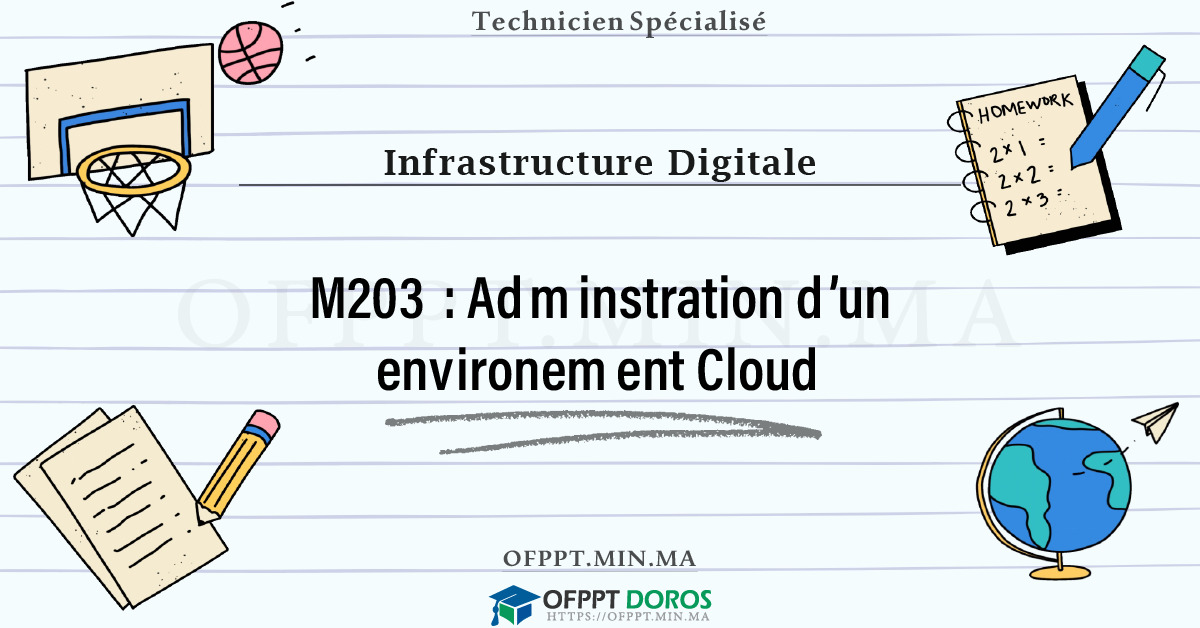 Sommaire détaillé du cours Adminstration d’un environement Cloud M203 OFPPT - Structure du module