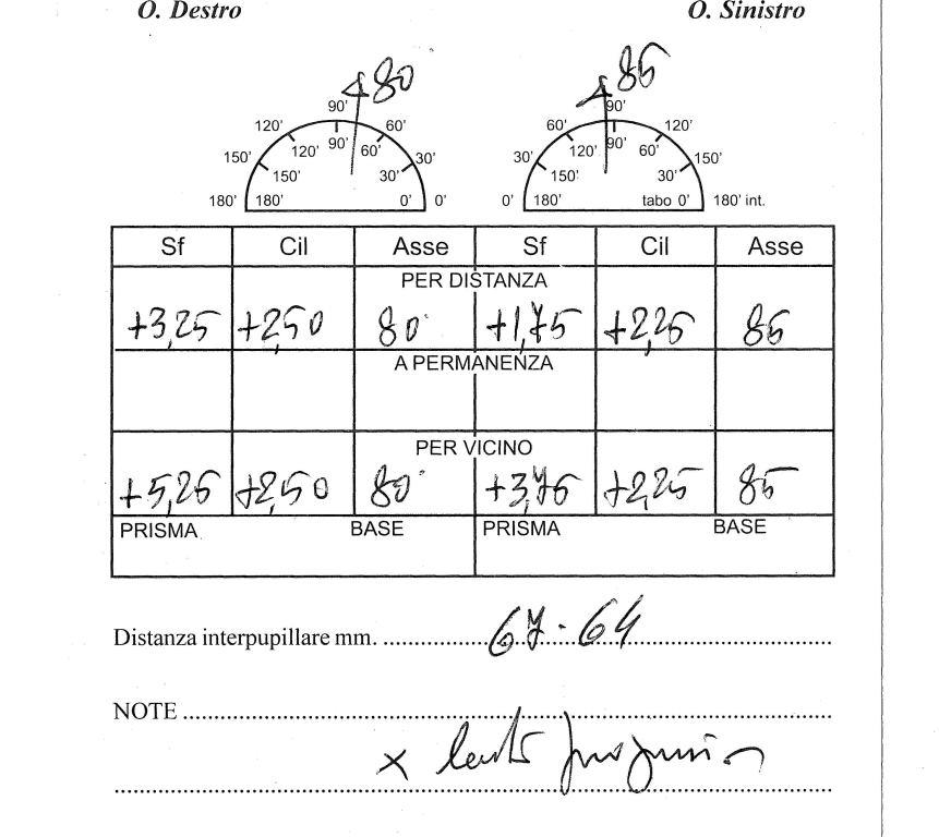 prescrizione lenti (progressive)