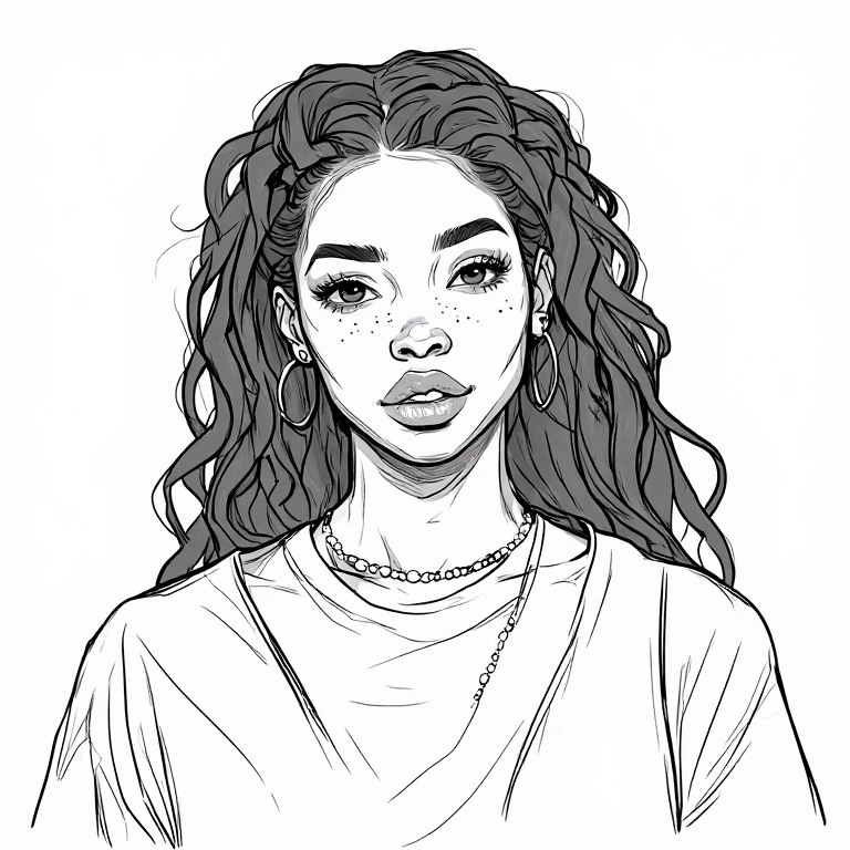 GTA-s-ebony-girl-Line-drawing-(9)