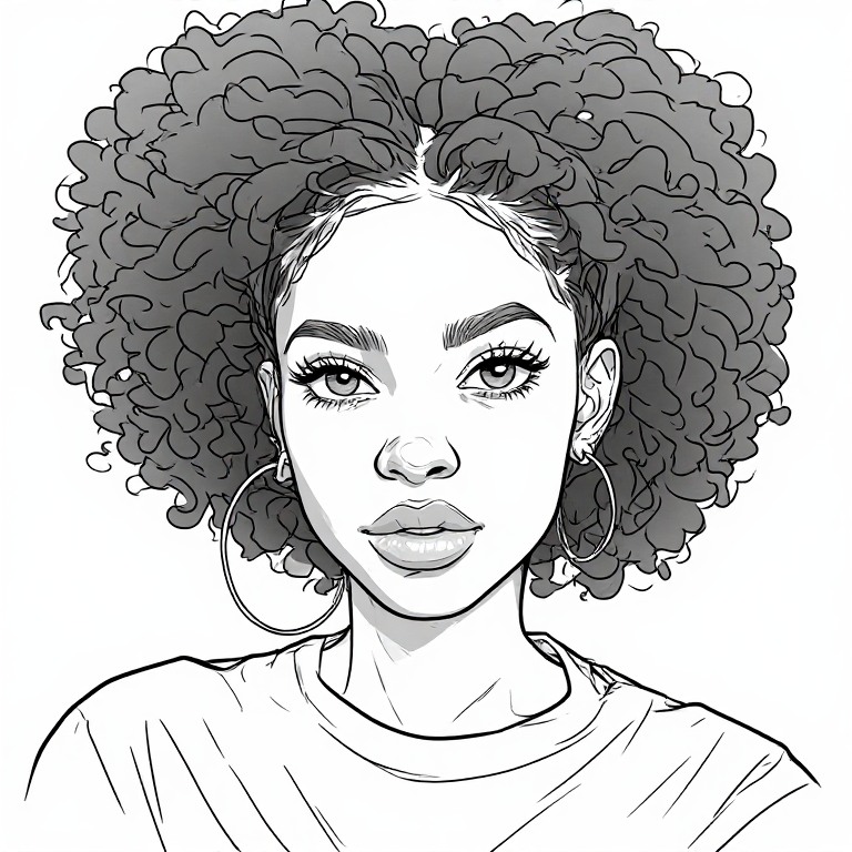 GTA-s-ebony-girl-Line-drawing-(10)