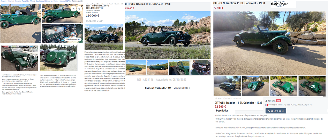 72 500€ - 2025 - 50 000€ - 65 000€ et 110 000€ 2023 - Cab-Art 11 BL 49 vert inc-1354 CE-QK - n° 4071