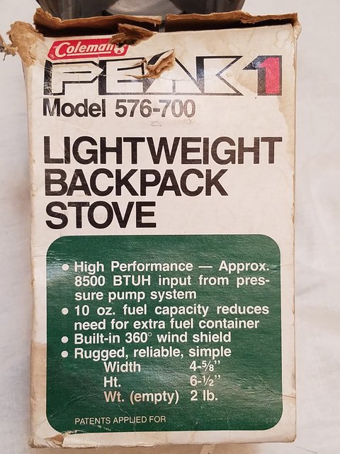 576, Peak 1, 1/76, Canada - The Coleman Collectors Forum