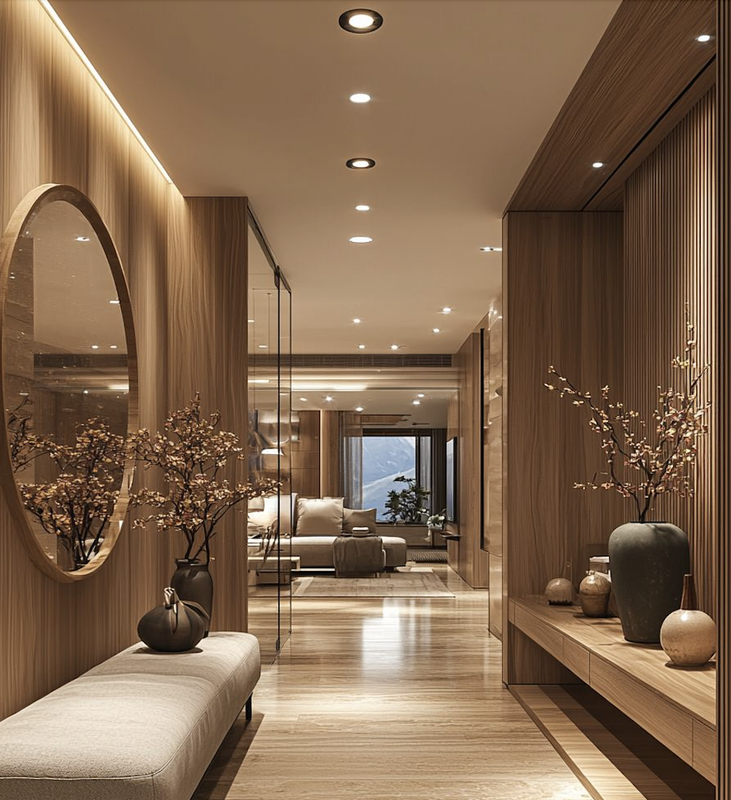 Văn ph&ograve;ng, sảnh lễ t&acirc;n, h&agrave;nh lang dự &aacute;n căn hộ.