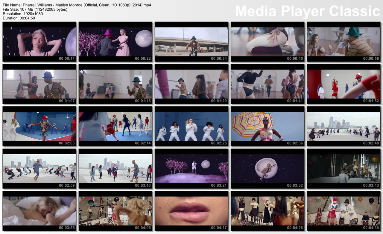 Pharrell Williams - Marilyn Monroe (Official, Clean, HD 1080p) [2014]