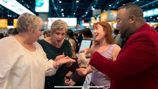 Michael performing trade show magic in Las Vegas