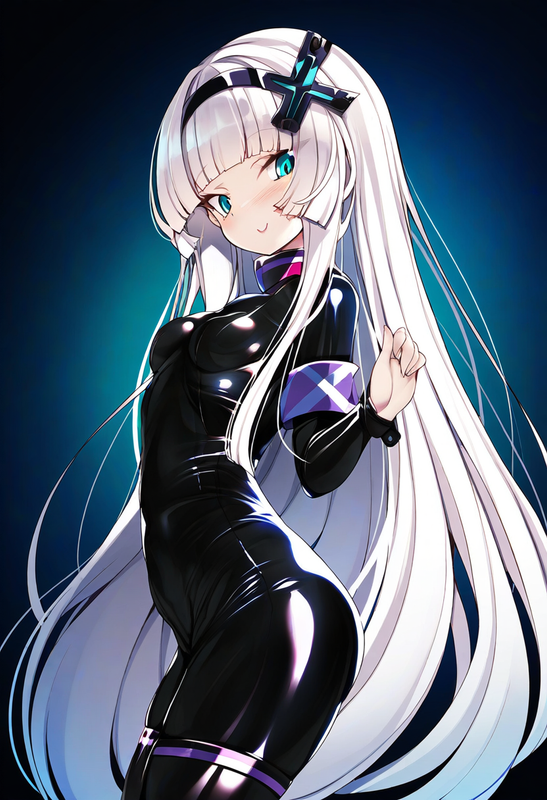 1girl, torisan, aqua eyes, long hair, hime cut, white hair, {short bangs}, old,  s-3547474069