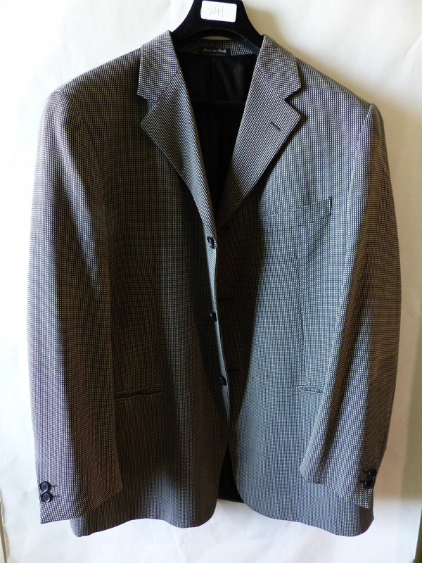 PAL ZILERI BLACK AND WHITE MENS BLAZER 326 083 1 MENS US 50 EURO 60