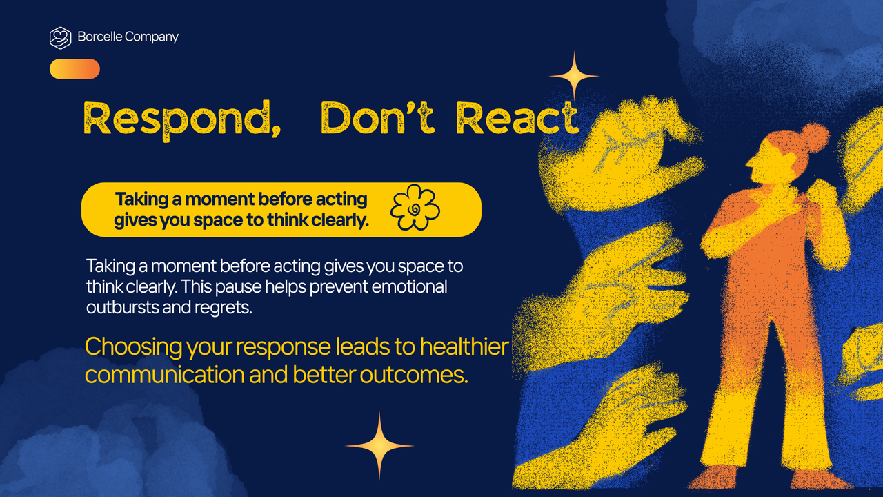 Blue and Yellow Illustrated Emotional Control Presentation