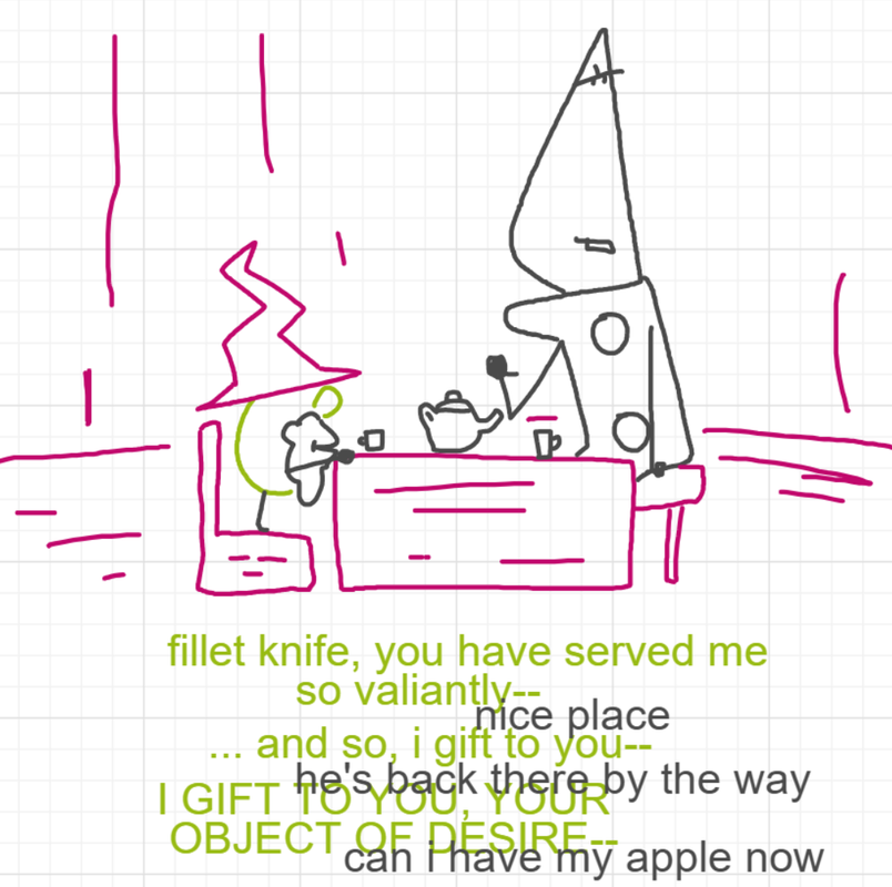 A panel from The Prime Number Few, episode eight of the Board Boards object show by Furretwalk/WalkingFurret.