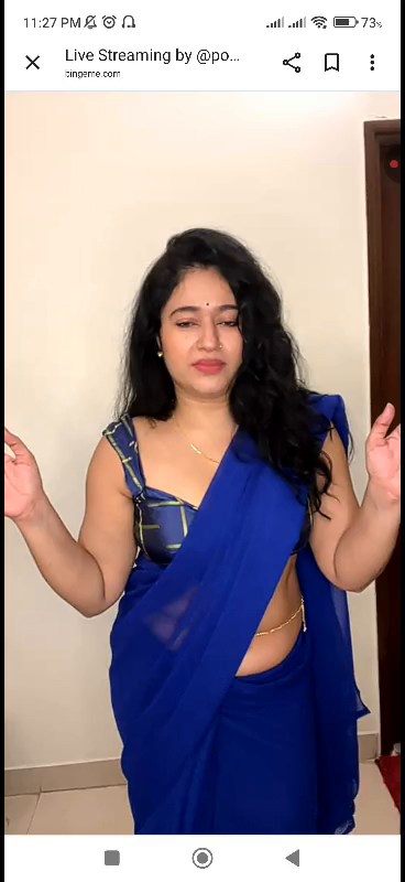 [Image: Poonam-Bajwa-Blue-Saree-Live-mp4-0012.jpg]