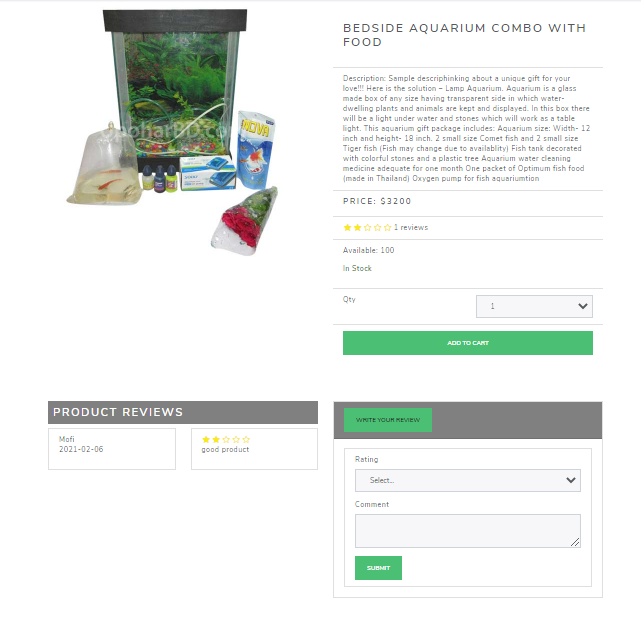 product details and review products