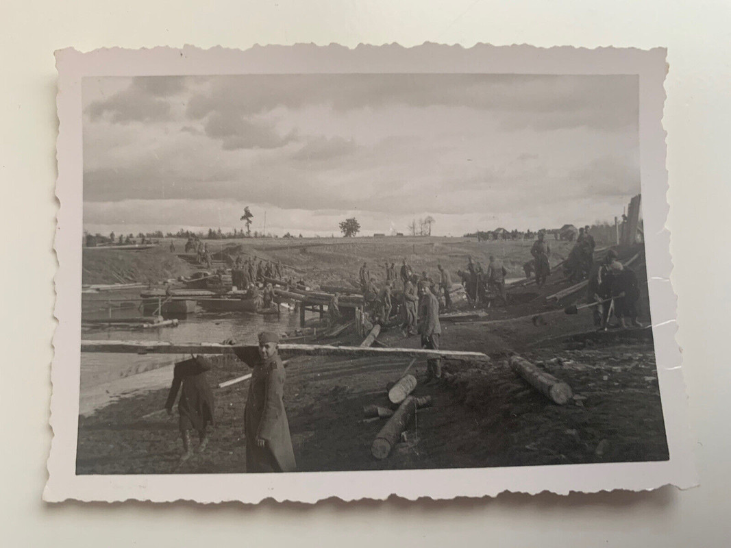1943! 1x Foto Russland Brückenbau Ostfront Winterkrieg Wehrmacht