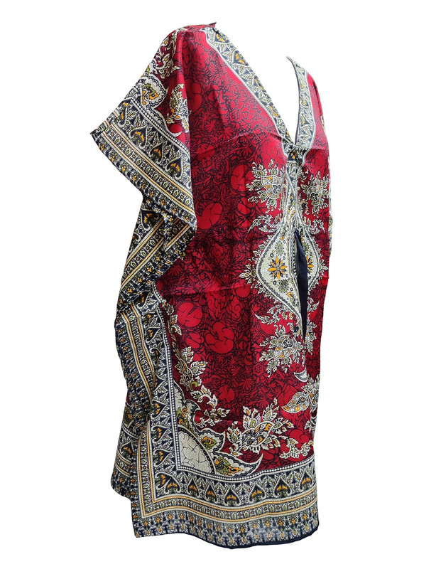 Women Kaftan Short Maxi Kaftan Hippy Boho Tunic Plus Size Dress Nightdress - Picture 20 of 33