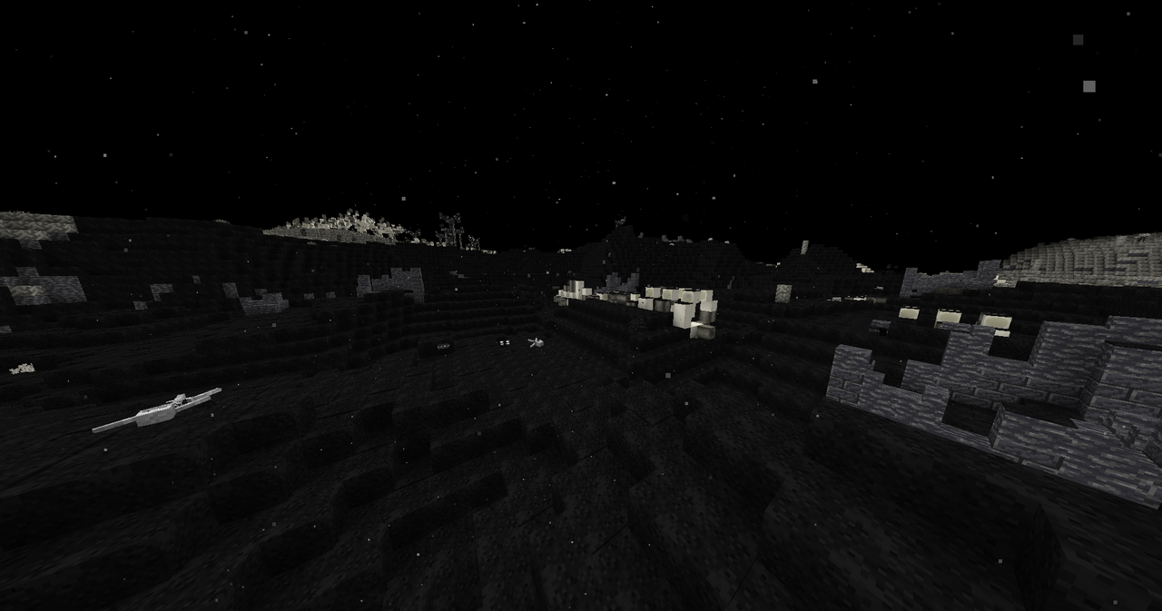 A barren plain of Void Ash with ancient ruins