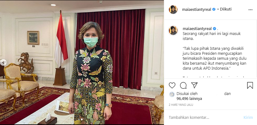 Maia Estianty berkunjung ke istana negara