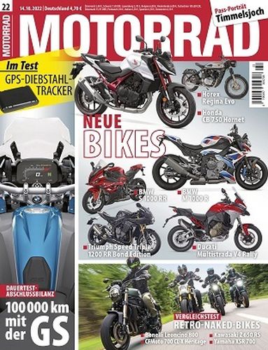 Cover: Motorrad Magazin No 22 vom 14  Oktober 2022