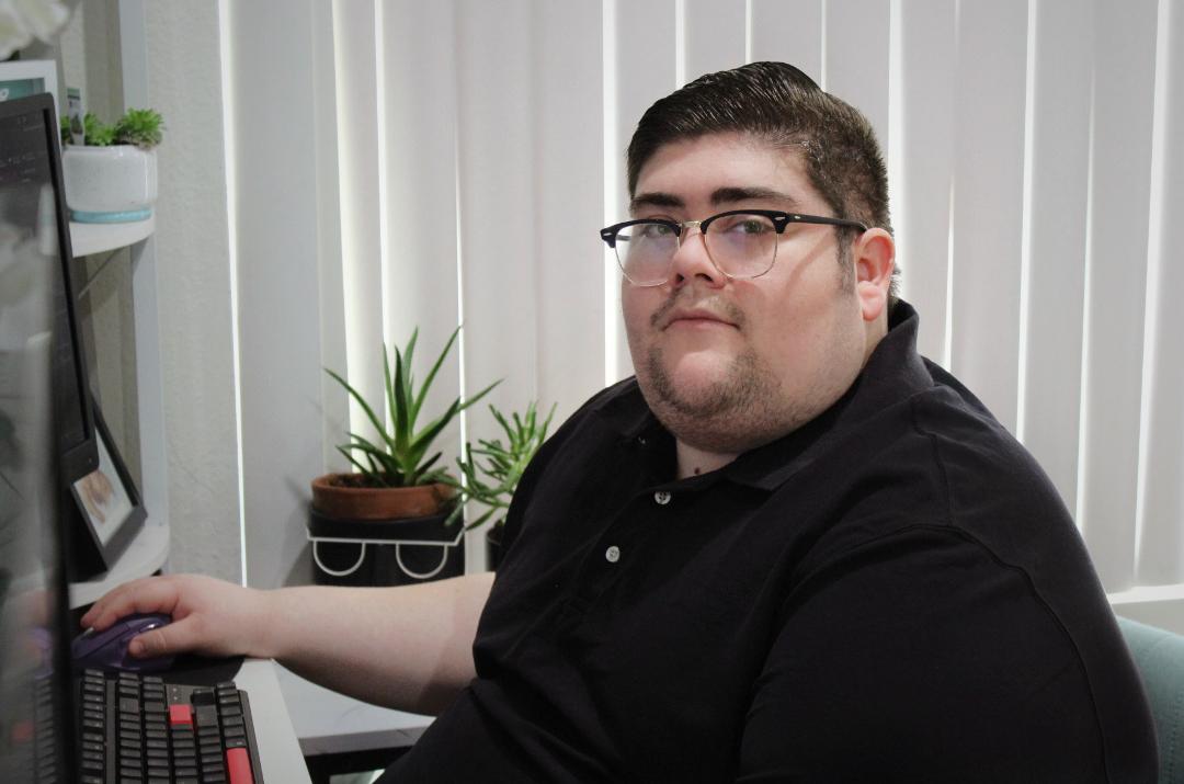 Myself at a desk