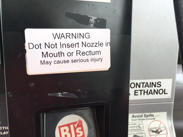 gas pump sign