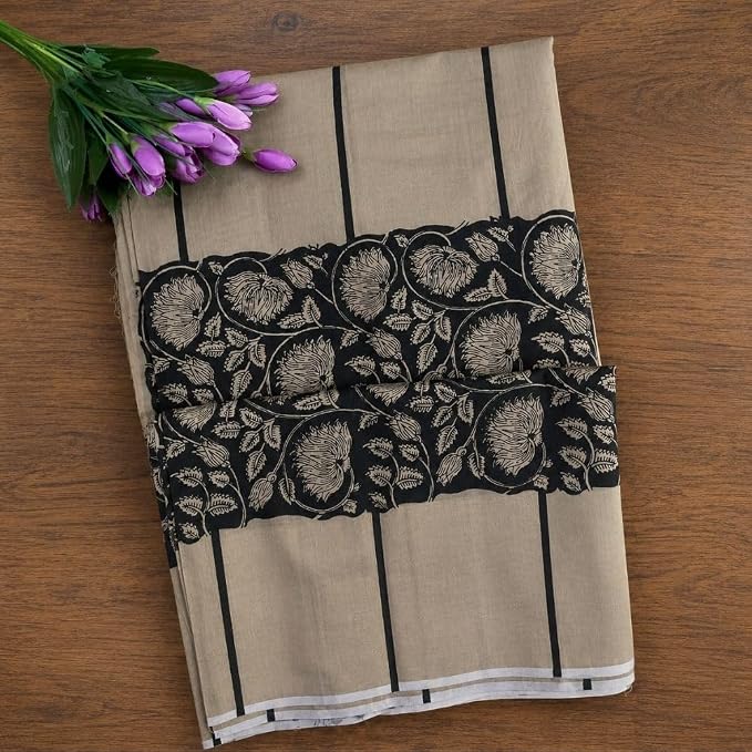 Women's Ready to Wear Chanderi Silk Saree with Artisan Hand Block Print