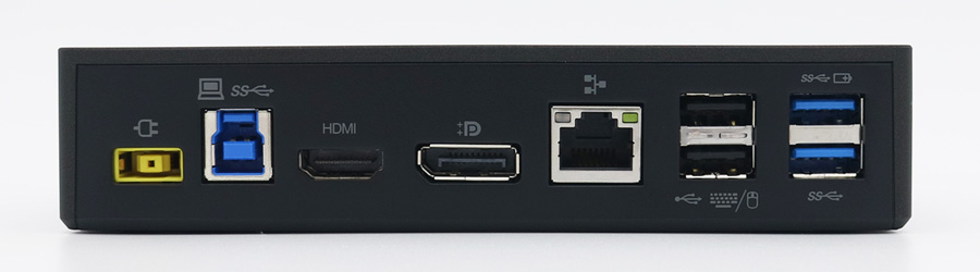 Front horizontal view of Lenovo Tab P11 tablet with wavy graphics around it