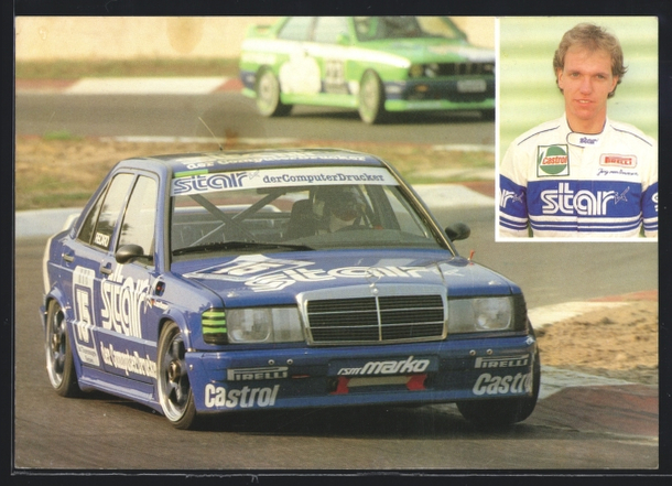 AK Auto Mercedes Benz 190 Evo DTM Rennwagen Startnummer 15 pilotiert von Joerg van Ommen 1988
