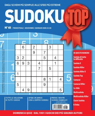 Sudoku Top N.65 - Novembre-Dicembre 2024 - Gennaio 2025