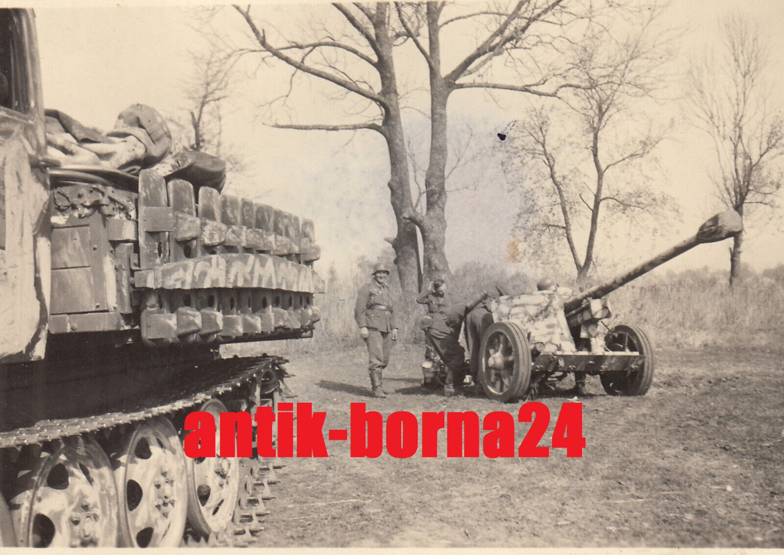 Foto WH Soldat RSO Steyr Raupenschlepper Ost 7,5cm Pak Camo Tarn in Rußland1