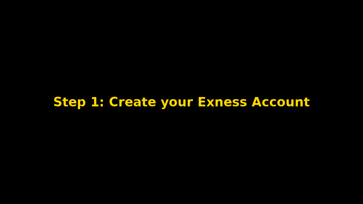 Create Exness Account